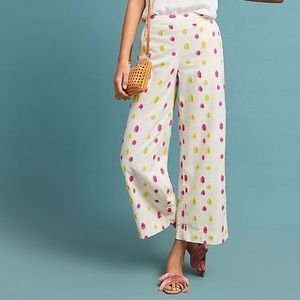 Anthropologie Cropped Polka Dot Pants